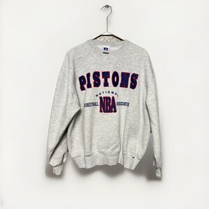 VTG Detroit Pistons Sweatshirt Mens Large 1990s Russell Athletic Crewneck  USA